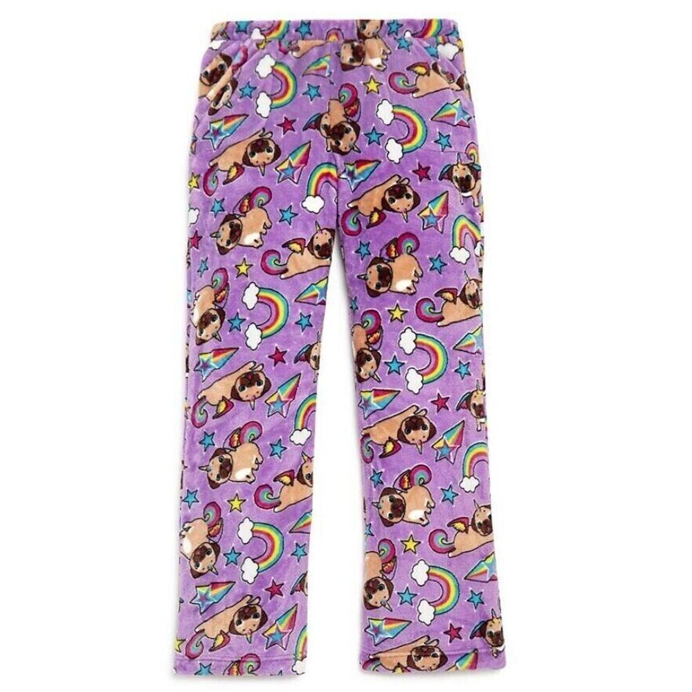 Candy Pink Girls Pugicorn Fuzzy Pajama Pants In Lilac Size 2/3‎ MSRP $30